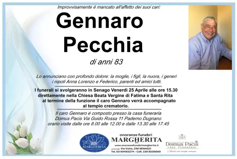 gennaro pecchia necrologio senago